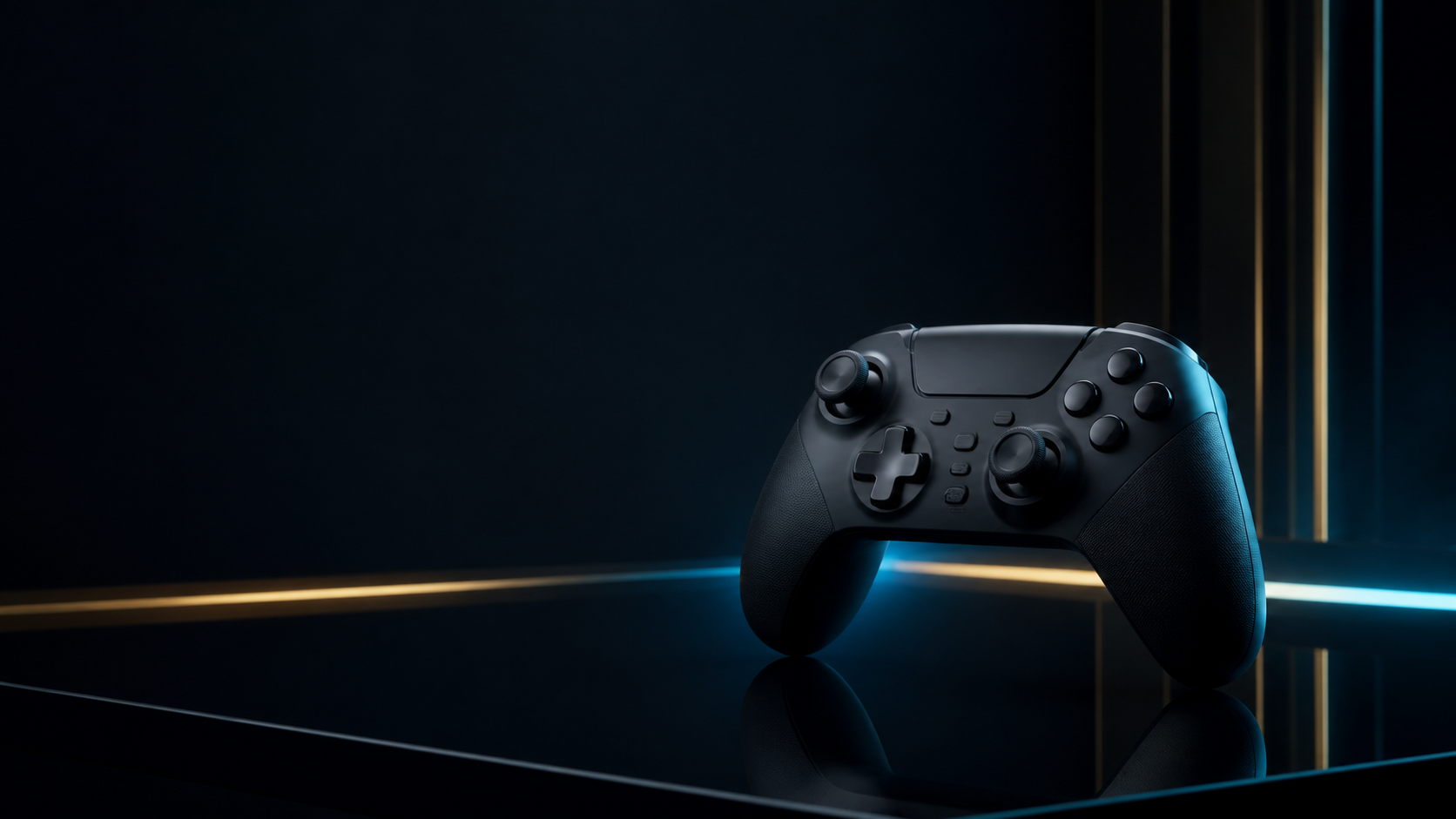 Premium matte black gaming controller untuk Bighoki